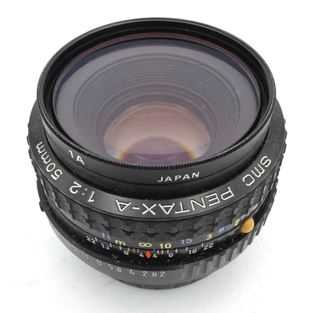 Pentax SMC Pentax-A 50mm f/2 Lens 50mm Black K-Mount Prime 1932526